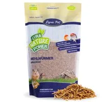 Lyra Pet 10 Liter Lyra Pet® Mehlwürmer getrocknet im Beutel, für: Wildvogel, Nager, Reptilien, Fisch