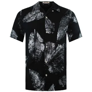 Ted Baker Rialto Herren Leinenhemd mit Blattdruck