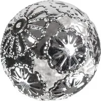 Eurosand Dekokugel METALL-KUGELN MARRAKESCH, ca. 28mm. 9 Stück. in Klarsichtbox SILBER