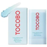 TOCOBO Sonnenschutzcreme Cotton Soft Sun Stick SPF50+ PA++++ – veganer Sonnenstift mit UVA/UVB-, Schutz mattierendem Finish, ideal für fettige Haut, 19g –, koreanische Hautpflege, praktische Anwendung, für unterwegs