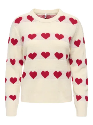 ONLY - ONLELYNA LS O-NECK KNT Birch - Gr. - XS