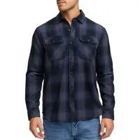 Indicode Langarmhemd Herren INPomal Herrenhemd Langarm Herren Karohemd aus 100% Baumwolle mit Brusttaschen und Umlegekragen