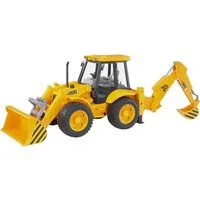 Bruder® Spielzeug-Bagger JCB 4CX Baggerlader m. Ladeschaufel und Grabbagger (02428), Made in Europe