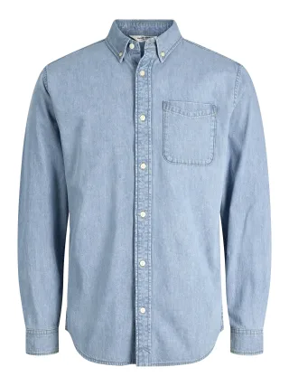 JACK&JONES - JJEBROOK JJOXFORD SHIRT AKM 990 NOOS Blue Denim - Gr. - XXL