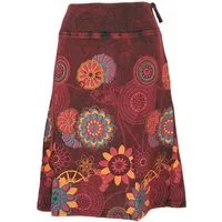 Guru-Shop Minirock Knielanger Rock Boho chic, farbenfroher Retro.. alternative Bekleidung