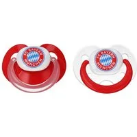 FC Bayern München Schnuller FC Bayern München I Schnuller Logo 0-6 Monate 2er-Set, Baby Rot