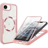 Wigento Handyhülle für Apple iPhone 17e / 16e Full 360 Grad Acrylic Hybrid TPU Hülle Rosa, 360 Grad Schutz, stoßdämpfend, robust
