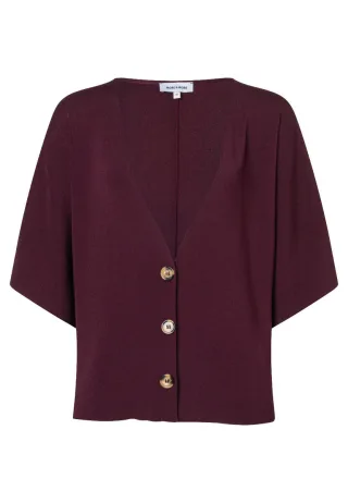 MORE & MORE - Kurzarm-Cardigan rot - Gr. - 34