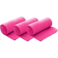 Wohndecke Polar-Fleece, wometo, OEKO-TEX®, 3 Fleecedecken mit Kettel-Rand & Anti-Pilling