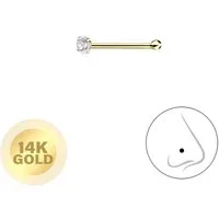 Monkimau Nasenpiercing 1,5mm Zirkonia Nasenstecker 14K Gold