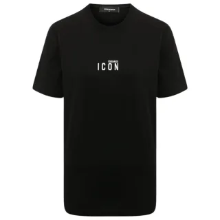 Dsquared2 Icon Kleines Brustlogo Schwarzes T-shirt