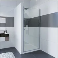 IMPTS Dusch-Drehtür Dusche Nische Duschtür Nischendusche, 70x185 cm, Sicherheitsglas, (Set, mit hochwertigen Aluminiumprofilen in Chrome) Duschtür Pendeltür Duschkabine Schwingtür Duschabtrennung