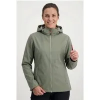 CMP Softshelljacke WOMAN JACKET DET HOOD mit Kapuze, atmungsaktiv, windabweisend, wasserabweisend