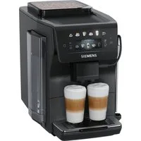 SIEMENS Kaffeevollautomat EQ600 TP601E09, 6 Getränke, XL-Getränke, bis zu 480ml, Kannenfunktion, Doppeltassenfunktion,Keramikmahlwerk, entnehmbare Brüheinheit, Schwarz