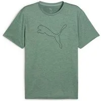 PUMA Trainingsshirt M TAD ESSENTIAL HEATHER CAT TEE (CF LARGE CAT) mit Rundhalsausschnitt, mit Kurzarm, für sportliche Aktivitäten