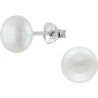 ALEXANDER YORK Paar Ohrstecker PERLE weiß I 7 mm, 2-tlg., 925 Sterling Silber