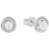 Amor Paar Ohrstecker Knoten-Optik, mit Muschelkernperle