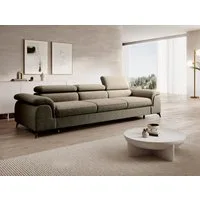 Muffo Sofa Plaza 3, Hohe Metallfüße, Elegante moderne Form, mit Schalffunktion, verstellbaren Kopfstützen