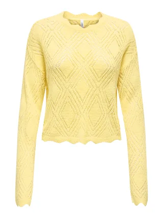 ONLY - ONLPAMELA LS STRUCT PULLOVER CC KNT Sunlight - Gr. - XS