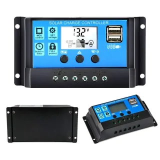 [EU Direct] Y&H 12V/24V 30A 20A 10A PWM Solar Charge Controller Battery Regulator Solar Panel Controller LCD Display wit