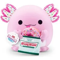 ZURU Plüschfigur Snackles Axolotl in Pink mit Krispy-Kreme-Donut, Serie 2 - 35 cm