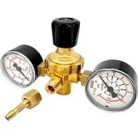 WELDINGER Druckregler Druckregler Schutzgas für Einwegflaschen zwei Manometer (M10x1 rechts), (1-St), zwei Manometer