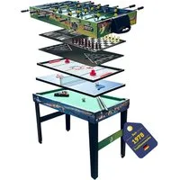 Best Sporting Multifunktionstisch Kinder 10 in 1 - Multi Kickertisch Kinder mit 10 Spielen