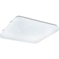 EGLO LED Deckenleuchte FRANIA-S Deckenlampe, weiß, Kristalleffekt, geringe Aufbauhöhe, LED fest integriert, Warmweiß, Sternenhimmel Deckenleuchte, Kristall-Effekt, neutralweiß, IP20