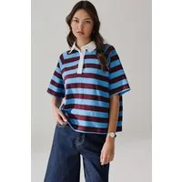 Next Rugbyshirt Kurzärmeliges Rugby-Polo-Top mit Kragen (1-tlg)