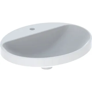 Geberit VariForm Einbauwaschtisch, oval mit Hahnloch, 55x40cm, ohne Überlauf, KeraTect, 500723002 500723002