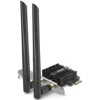 BRAINZAP WLAN-Adapter WiFi 6E (802.11ax) AX210 PCIe WLAN-Karte Bluetooth 5.2, WiFi 6E (802.11ax), Bluetooth, PCIe
