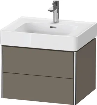 Duravit XSquare Waschtischunterbau wandhängend Flanell Grau Seidenmatt 584x470x397 mm - XS4378090900 XS4378090900000