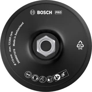 Bosch PRO Stützteller mit Klettverschluss zum Befestigen von Schleifblättern - 2608601076