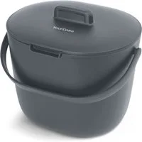 YourCasa Biomülleimer Küche 6L für alltäglichen Biomüll Spülmaschinenfest mit Sieb, Spülmaschinenfest, 6L Fassungsvermögen