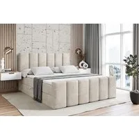 ALTDECOR Boxbett BOXI1-Z (Multipocket-Matratze H4, H3 Matratze Bonellfederung, Topper, Kopfteil), Doppelbett mit Fußteil