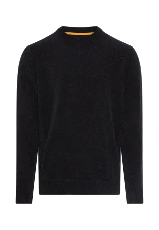 camel active - Pullover mit seitlichem Strick-Einsatz dark navy - Gr. - M