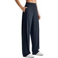 G4Free Palazzohose Damen Weite Business-Freizeithose, lockere Lounge-Hose im Business-Look, elegante Anzughose mit Taschen