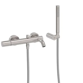 Tres Einhebel Wannenmischer Anti Kalk Handbrause Einstellbarer Brausehalter , 26117001AC 26117001AC