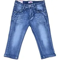 Girls Fashion Caprijeans Capri Stretch Jeans Hose Kinder Sommerhose M19037e mit Stretch-Anteil