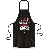 YORA Grillschürze für Männer lustig - Bin am Grillen, (Set, 2-tlg., Grillschürze + personalisierbarer Urkunde), das perfekte Geschenk für alle Männer, die Grillen lieben