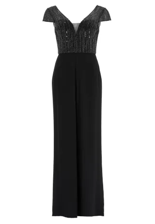 hey kyla - Jumpsuit mit Stickerei und kleinem Ärmelansatz black - Gr. - 38