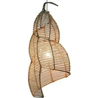 Casa Moro Pendelleuchte Rattan Lampe Natur – Deckenlampe, Hängelampe Ø 25 x H 50 cm, ohne Leuchtmittel, E27, Pendelleuchte, Wohnzimmer, Kinderzimmer, Schlafzimmer, Esszimmer