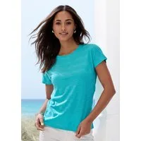 Vivance T-Shirt mit modischer Strukturoptik (2er-Pack) aus pflegeleichter Qualität mit Baumwolle