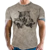 LOBO NEGRO® T-Shirt Wildlife Wolf Design used Look