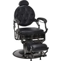 Barberpub Stuhl Barberpub Friseurstuhl hydraulische Friseursessel 2933, Kunstleder, 360 ° drehbar, Retro/Vintage Stil