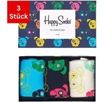 Happy Socks Freizeitsocken 3er Pack Baumwoll Socken mit Motiv Classic, Geschenk, Geburtstag