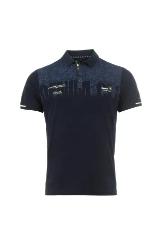 squesto - Polo 1/2 nautical blue - Gr. - XL