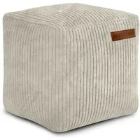 Green Bean Pouf Cube Cord (Indoor Sitzhocker Sitzkissen Fußhocker Relax-Sessel, Made in Germany), die ideale Ergänzung zum Sitzsack