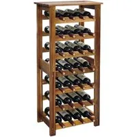 relaxdays Weinregal Akazienholz 28 Flasche