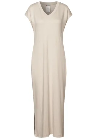 Street One - Strick-Look Kleid beige - Gr. - 42